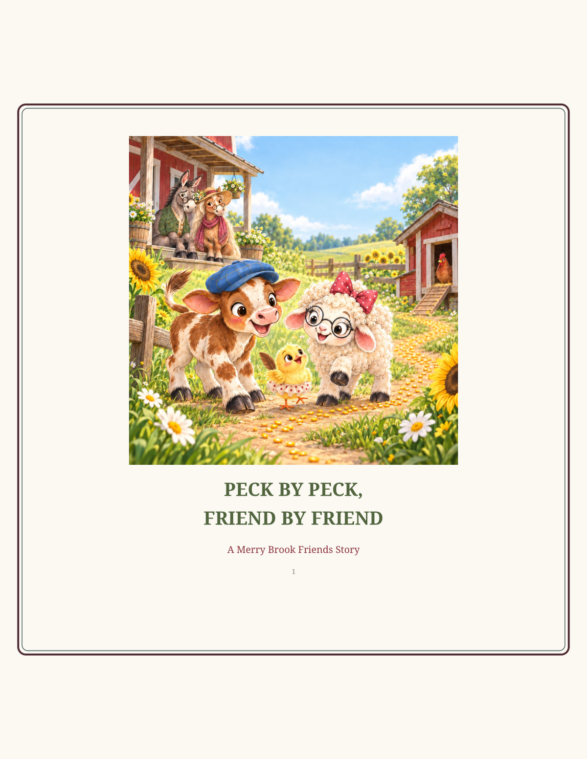 Peck by Peck, Friend by Friend storybook cover