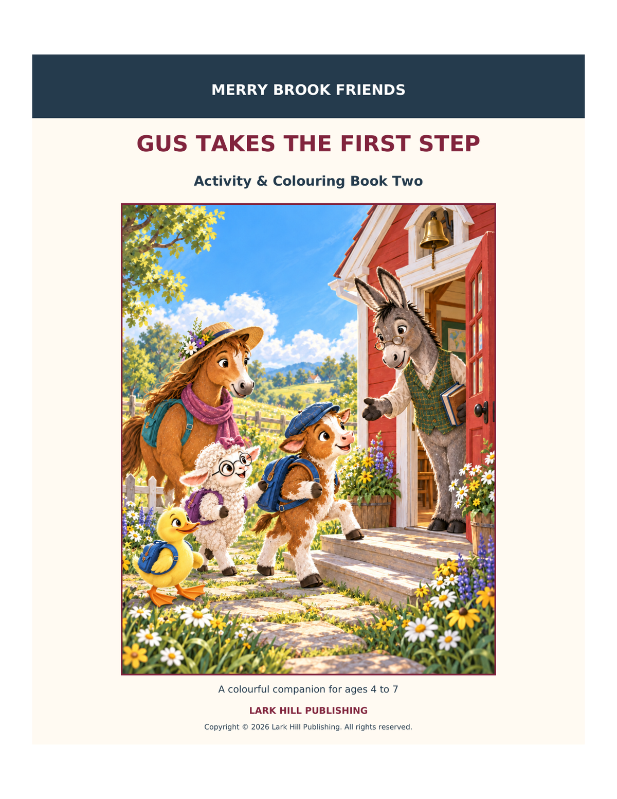 Gus Takes the First Step activity and colouring cover